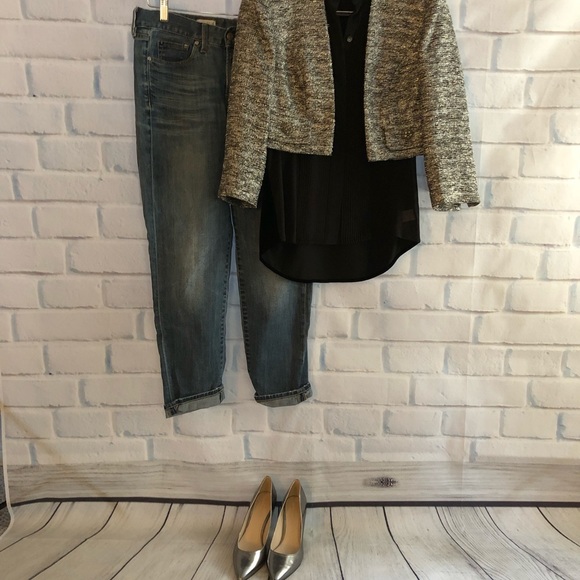 Theory Black Velvet Tuxedo Front Pleated Blouse. Size Medium. - Picture 6 of 8